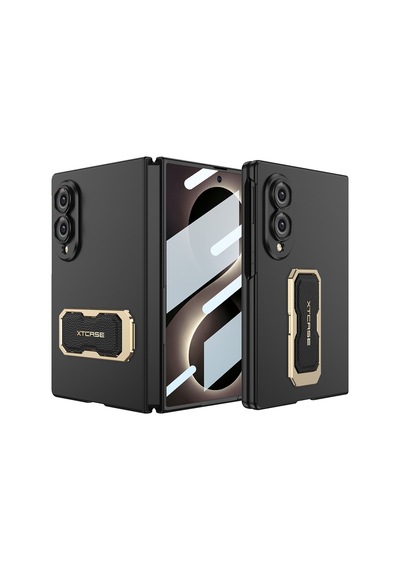 Samsung Uyumlu GalaxyZ Fold 8 Kılıf Celikaksesuar Kıpta Kpt-03 Sert Pc Kılıf Siyah