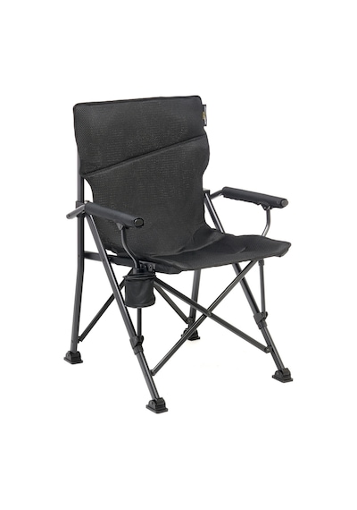 Uquip Roxy Comfort+ Black Edition Yüksek Konforlu Katlanır Kamp Sandalyesi Siyah