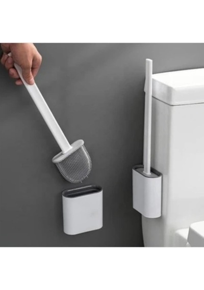 Sensörlü Otomatik Slim Çöp Kovası 9 Lt + Duvara Asılabilir Beyaz Silikon Klozet Fırçası Diğer