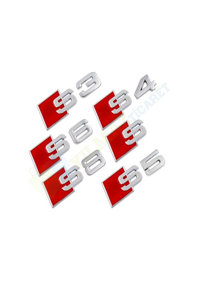 Audi S3 S4 S5 S6 S8 Metal Logo Arka Bagaj Arma Amblem
