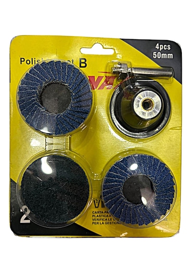 4 Parça Pimli Flap Zımpara Seti