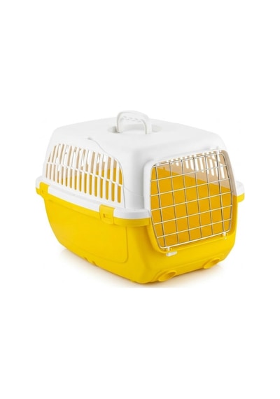 Taşınabilir Kedi Ve Köpek Taşıma Çantası Orta Boy- Sarı/beyaz