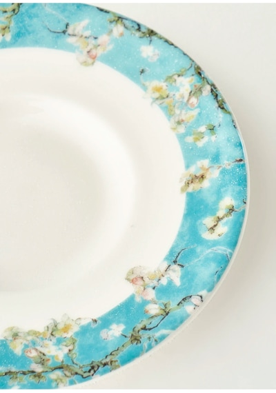 Bella Maison Van Gogh Almond Blossom 6'lı Çay Tabağı Turkuaz 12 Cm Turkuaz