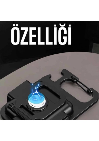 800 Lümen Şarjlı Led Kamp Feneri 3 Işık Modlu Manyetik Anahtarlık Ve Şişe Açacaklı
