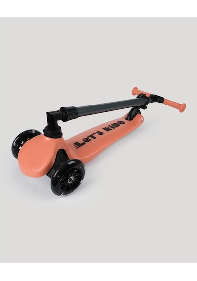 Let's Be Child Let's Ride Two Işıklı Katlanabilir 3 Tekerlekli Scooter Somon