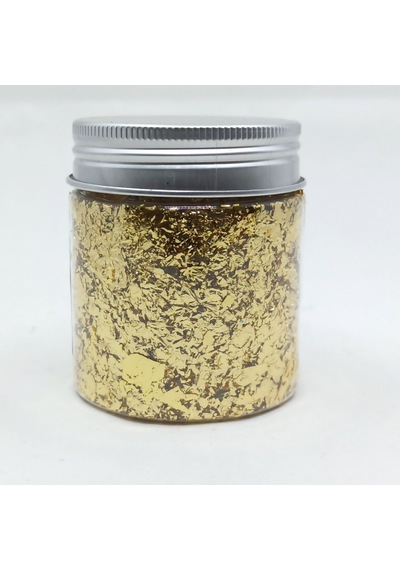 Pul Varak Gilding Flakes Sanatsal İnce Tanecikli Kırpık Folyo Epoksi Reçine Nail Art 100 Cc Altın