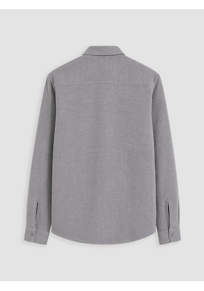 Lcw Vision Gri Slim Fit Dokulu Erkek Gömlek