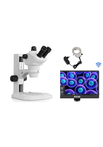 Ece Opto-edu Dijital Mikroskop Trinoküler Sürekli Zum Stereo Mikroskop Led Halkalı Ve Lcd Ekranlı Mikroskop Kamerası