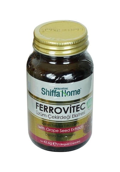 Shiffa Home Ferrovitec Üzüm Çekirdeği Eki Kapsülü 710 MG 60 Kapsül