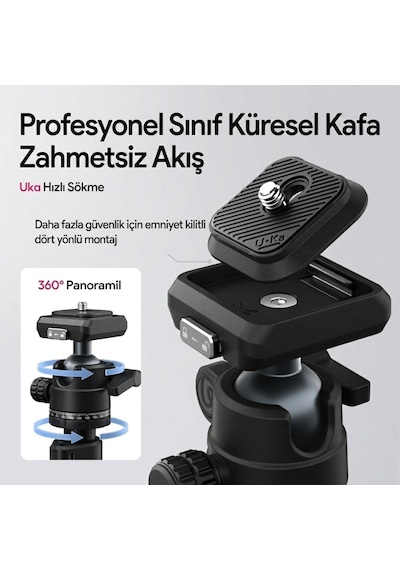 Ulanzi Tt59 Yatay Kollu Profesyonel Kamera Tripodu Üstten Çekim Standı - T146