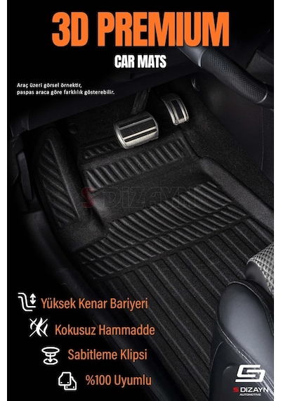 S-dizayn Opel Combo 3d Pro Havuzlu Paspas 2011-2018 A+ Kalite