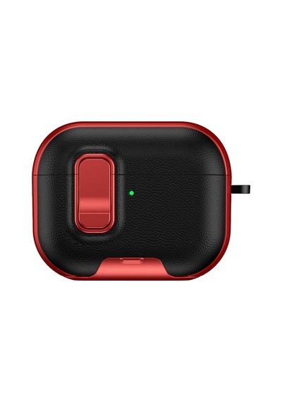 Apple Airpods Pro 3 3.nesil Rova Deri Kılıf - Kırmızı