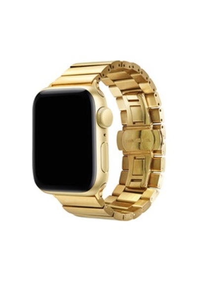 Apple Watch Uyumlu 44mm Krd-41 Metal Kordon - Gold
