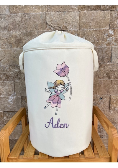 Hs Home Baby Peri Kızı Nakışlı Çamaşır & Oyuncak Sepet Seti