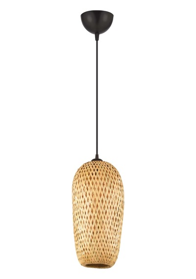 Pedri Tekli Rattan Modern Tasarım Sarkıt Avize Bej
