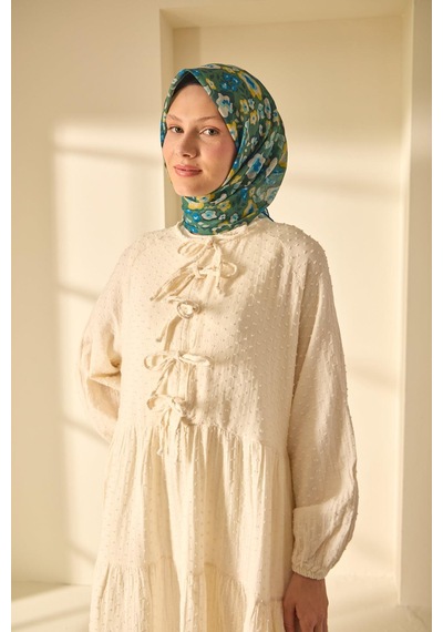 Silk Home Soft Eşarp 73090-37 Koyu Yeşil, Yeşil, Saks, Sarı, Turkuaz