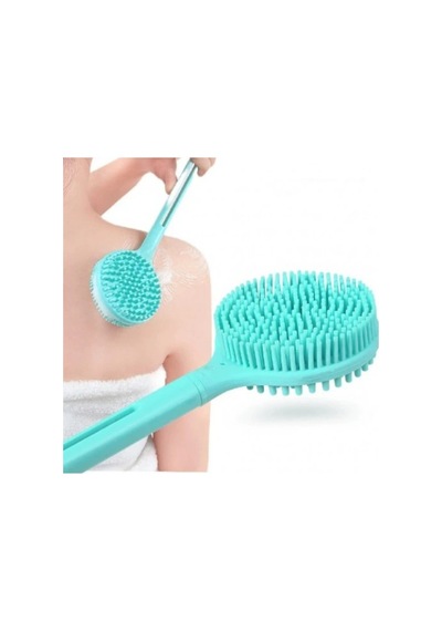 Çift Taraflı Silikon Uzun Saplı Banyo Fırçası Renkli