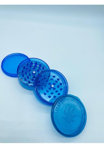 Plastik Tutunöğütücü 4parça Grinder Mavi