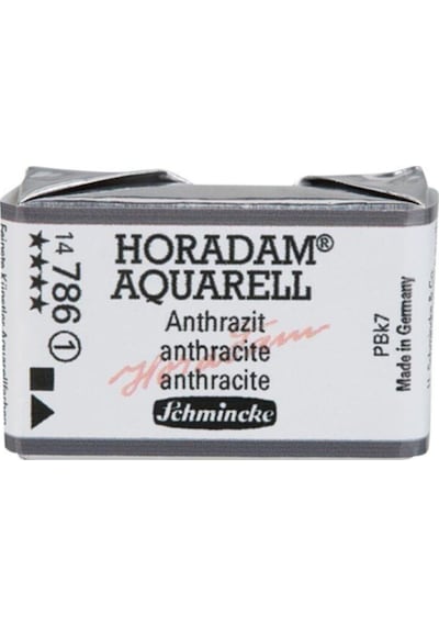 Schmincke : Horadam Aquarell Artist Sulu Boya : Tam Tablet : Seri 1 786 Charcoal Grey