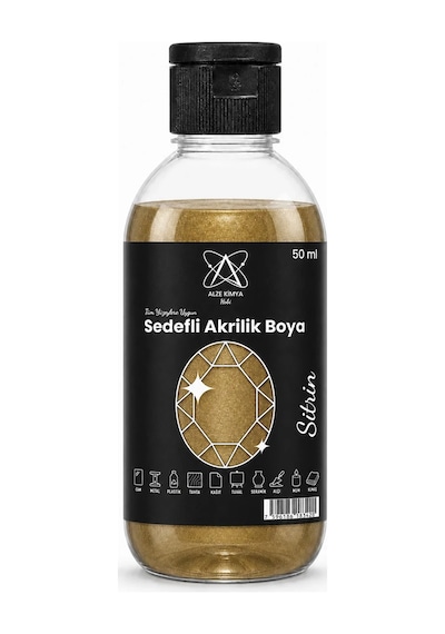 Sitrin Pirinç Sedefli Akrilik Boya 50 Ml