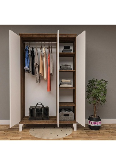 Karamel 3 Kapılı Gardırop Mdf Sis Gri Karamel 3 Kapılı Gardırop Mdf Sis Gri