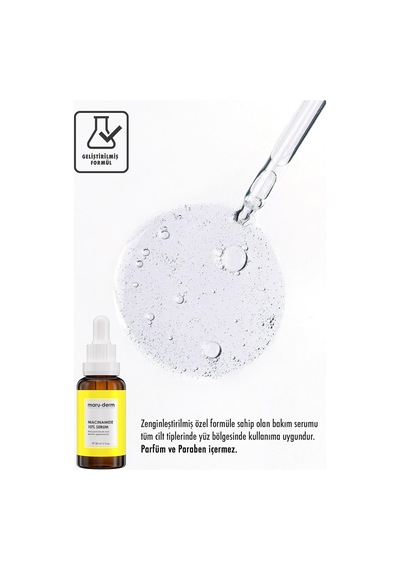 Maruderm Niacinamide%10 + Hyalüronik Asit + Panthenol Cilt Bakım Serumu Ton Eşitleyici Ve Gözenek Görünümü İnceltici Yüz Serumu, 30 Ml Diğer
