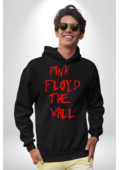 Pink Floyd The Wall Kadın Erkek Siyah Kapüşonlu Sweatshirt Hoodie Siyah