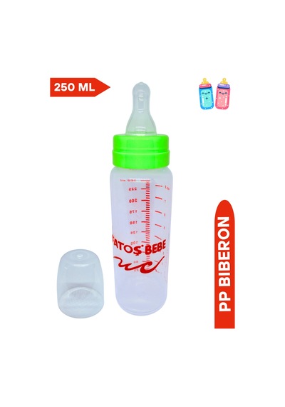 Fatoş Bebe Klasik Silikon Uçlu Pp Biberon Yeşil Rengi, 250 Ml