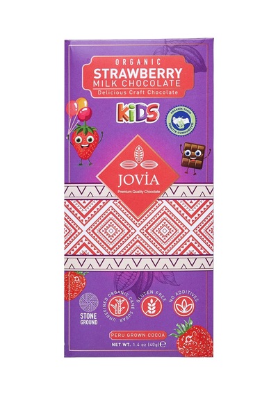 Jovia Organik Çilekli Sütlü Çikolata Kids-40g - 6 Adet Tarı