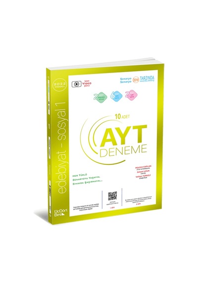 Üçdörtbeş Yayınları Ayt Edebiyat - Sosyal 1 10'Lu Deneme