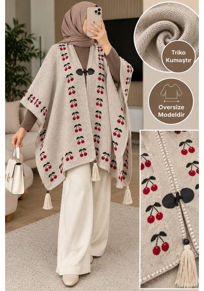 Genel Markalar Novea Scarf Kiraz Desenli Triko Panço Çok Renkli - 942435311 Çok Renkli Genel Markalar Novea Scarf Kiraz Desenli Triko Panço Çok Renkli - 942435311 Çok Renkli