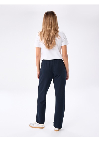 Faik Sönmez Relax Önü Dikiş Detaylı Wide Leg Fit Örme Pantolon W27pnt034 Uw27pnt03420 Lacivert