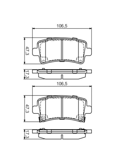Opel İnsignia Arka Fren Balatasi 2009-2018 95515497 0986tb3106 1.6, 1.4, 2.0 Cdtı, 1.6 Sidi, 1.6 Cdtı