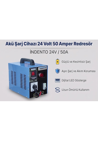 Akü Şarj Cihazı 24 Volt 50 Amper Redresör