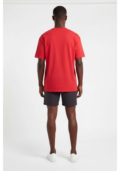 Blow Up Clothing Basic Kırmızı Oversize Erkek T-shirt 141031 Siyah
