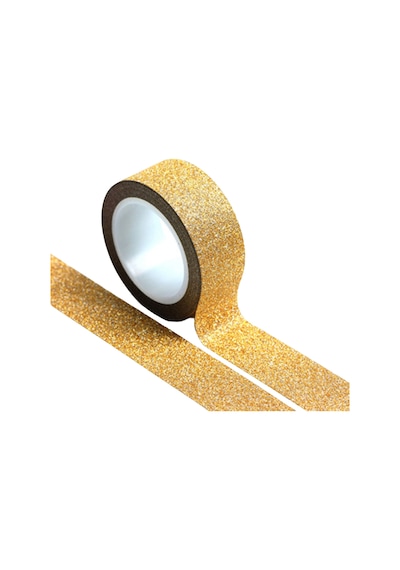 Scrapbooking & Party Decor - Craft & Ofis Tedarik İçin Parlayan Altın Glitter Washi Bant