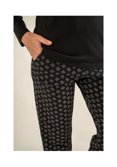 Angbutik Pierre Cardin Pc9289-x Kadın Uzun Kollu Pijama Takımı Siyah