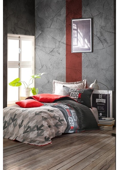 Genç Odası Tek Kişilik Complete Set Rock Kırmızı