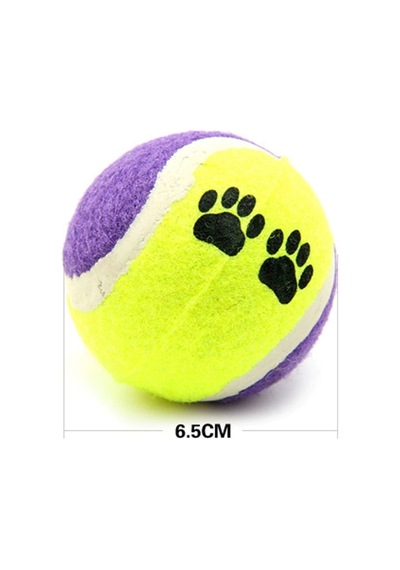Köpek Oyuncağı 3 Parça Desenli Tenis Topu Kedi Renkli