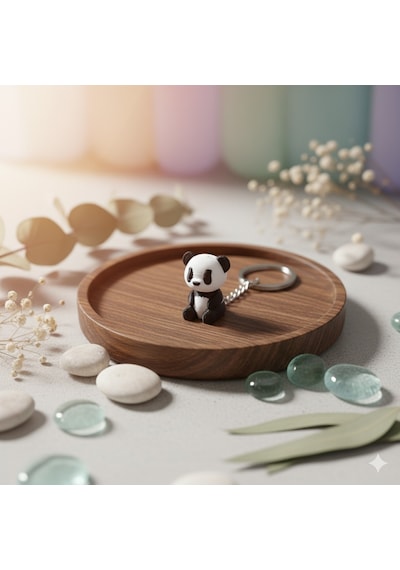 Anahtarlık- Panda 3'lü Set Beyaz