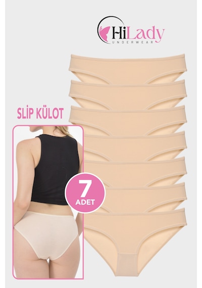 Kadın Külot 7 Li Paket Likralı Soft, Ve, Siyah, Renkler Pamuklu, Yumuşak,külot Ten
