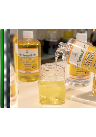 Terlans Kokusuz Terebentin 1000 Ml Yağlı Boya İnceltici Kokusuz, Düşük Uçuculu Profesyonel Resim Malzemesi Ve Atölye Kullanımı İçin