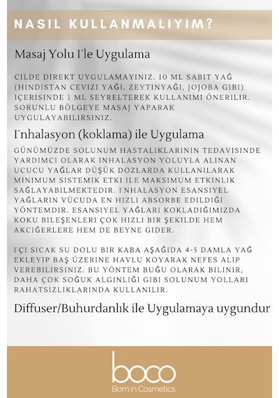 Boco Born In Cosmetics Portakal + Tarçın Saf Aromaterapi Uçucu Yağı 10 + 5 ML