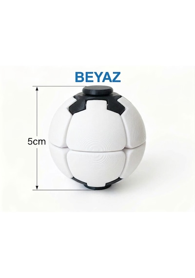 3d Baskı Push-spin Stres Topu - Spinner Ball - Beyaz