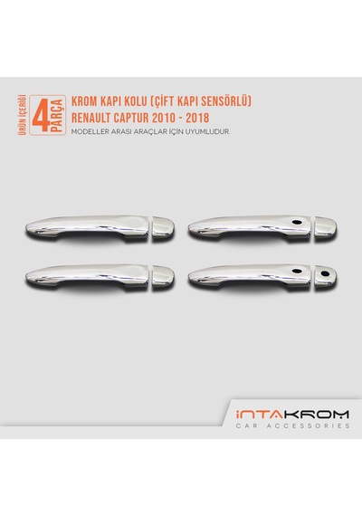 Renault Captur Krom Kapı Kolu 4 Kapı 2010-2018 - 2 Kapı Sensörlü