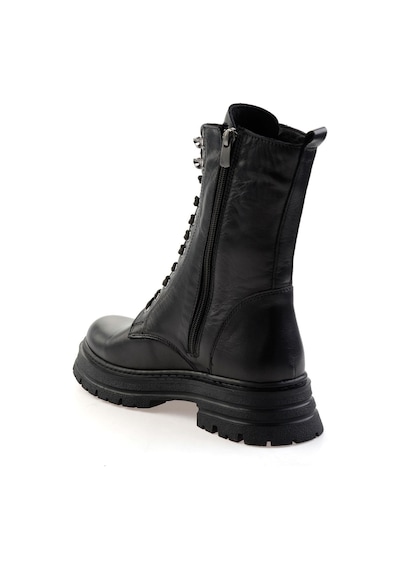 Bambi Siyah Hakiki Deri Kadın Bot & Bootie K02462040303 Siyah