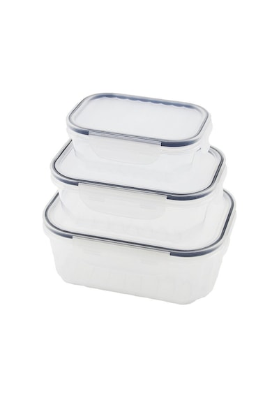 Qlux L-00879-2 Quick 3'lü Sızdırmaz Saklama Kabı Seti - 500, 1000 Ve 1700 Ml Contalı Buğulu Kapak Diğer