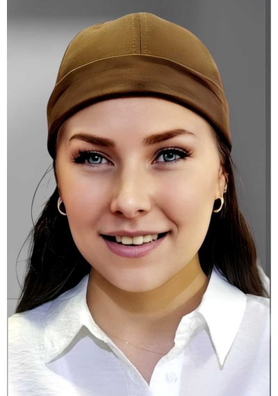 Unisex %100 Pamuklu Docker Şapka Kahverengi