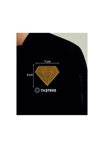 Ütülenebilen Veya Sticker Olarak Kullanılabilen Altın Işıltılı Elmas Patch