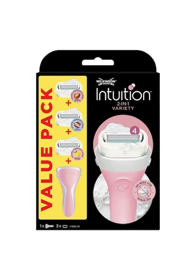 Wilkinson Sword Intution 2 İn 1 Variety Kendinden Sabunlu Kadın Sistem 4 Bıçaklı Tıraş Bıçağı Ve Yedekleri